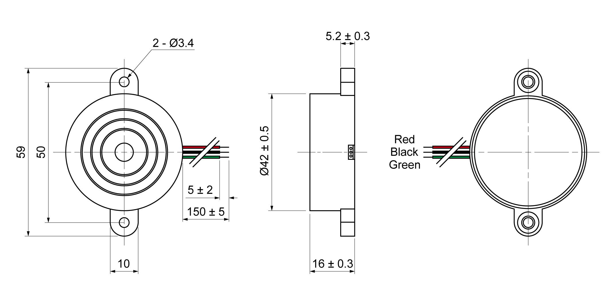 XPTF4216E-28W Mechanical Drawing